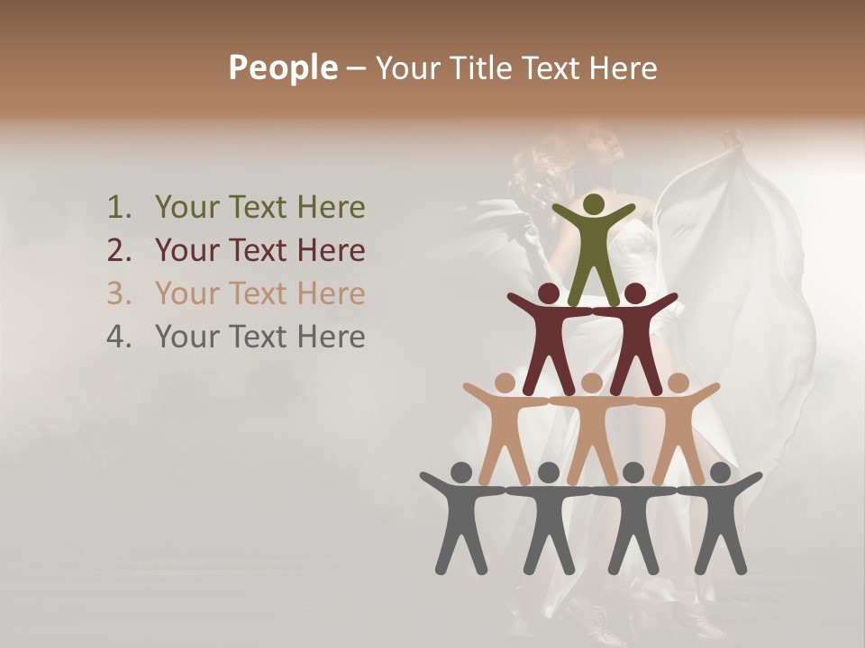 Seated Wedding Trendy PowerPoint Template