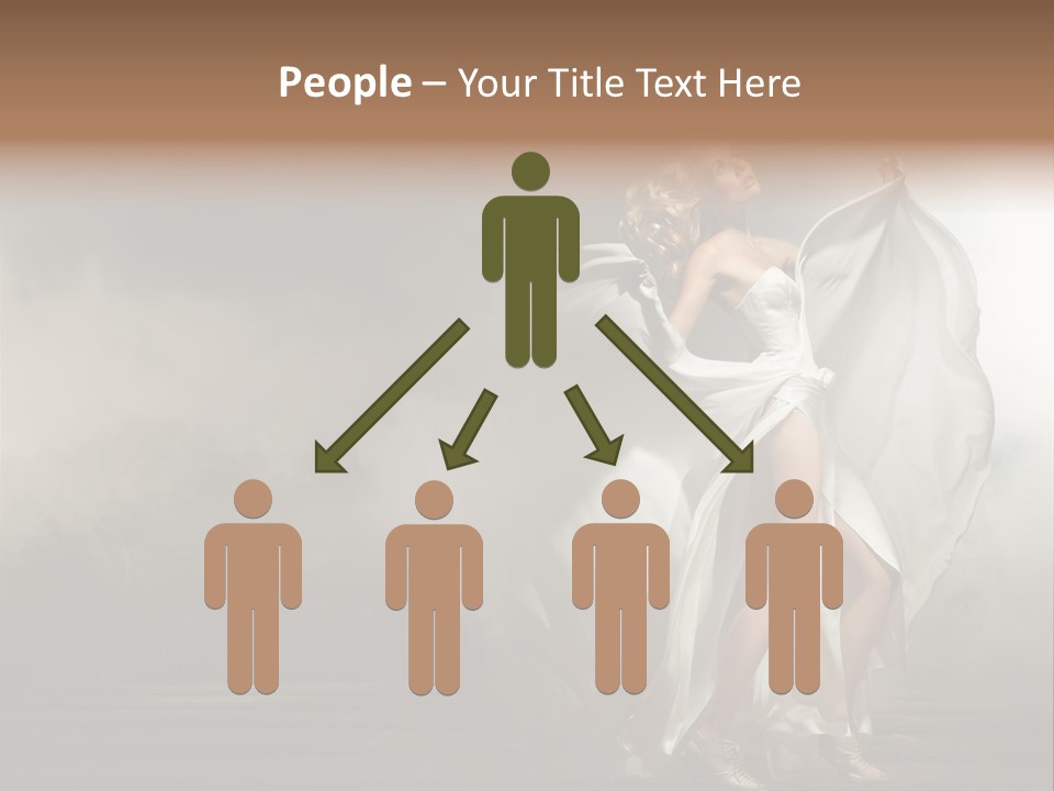 Seated Wedding Trendy PowerPoint Template