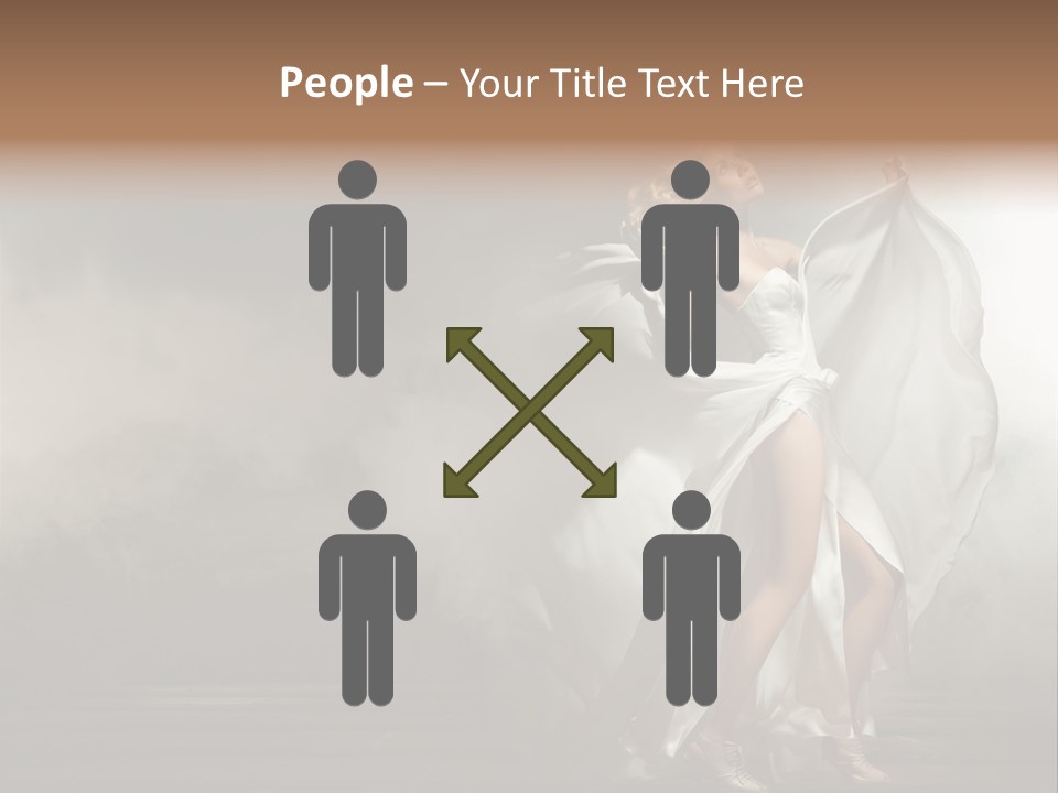 Seated Wedding Trendy PowerPoint Template