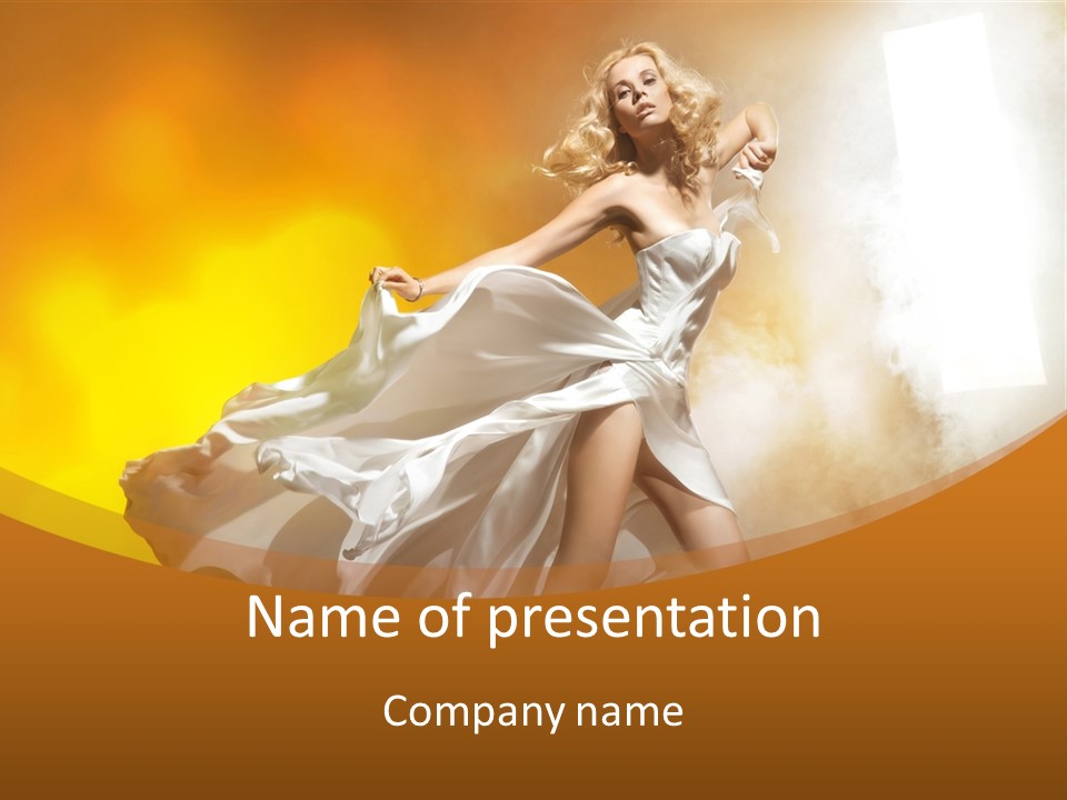 Away Windblown Style PowerPoint Template