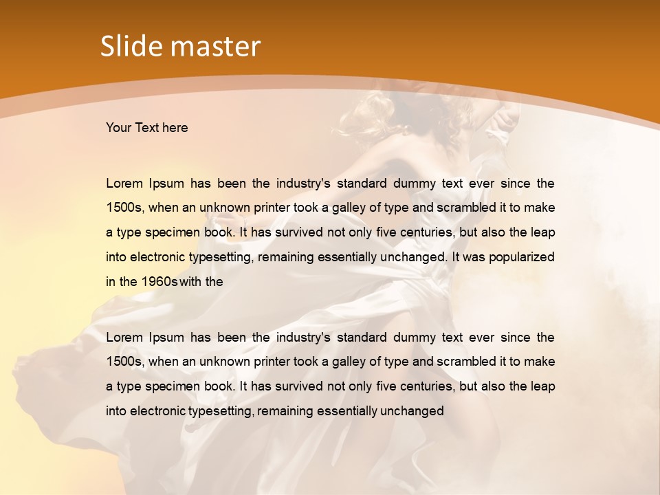 Away Windblown Style PowerPoint Template