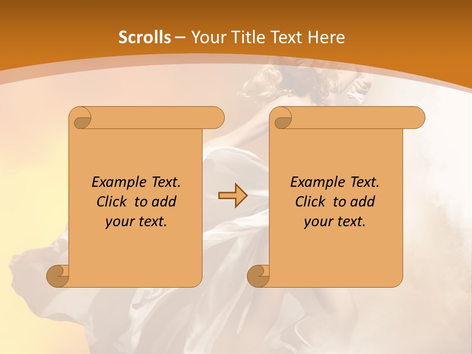 Away Windblown Style PowerPoint Template