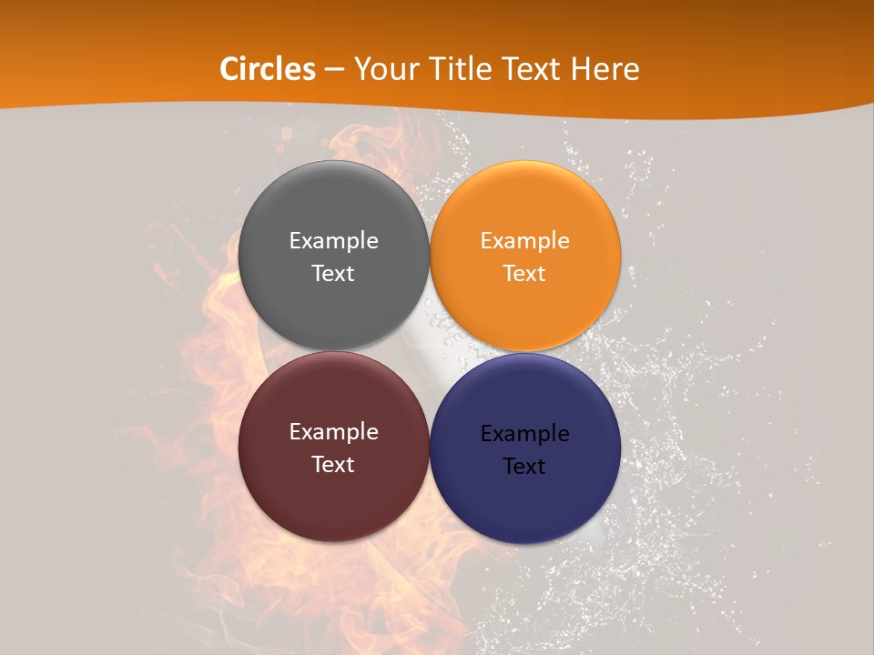 Fire Sport Rubber PowerPoint Template