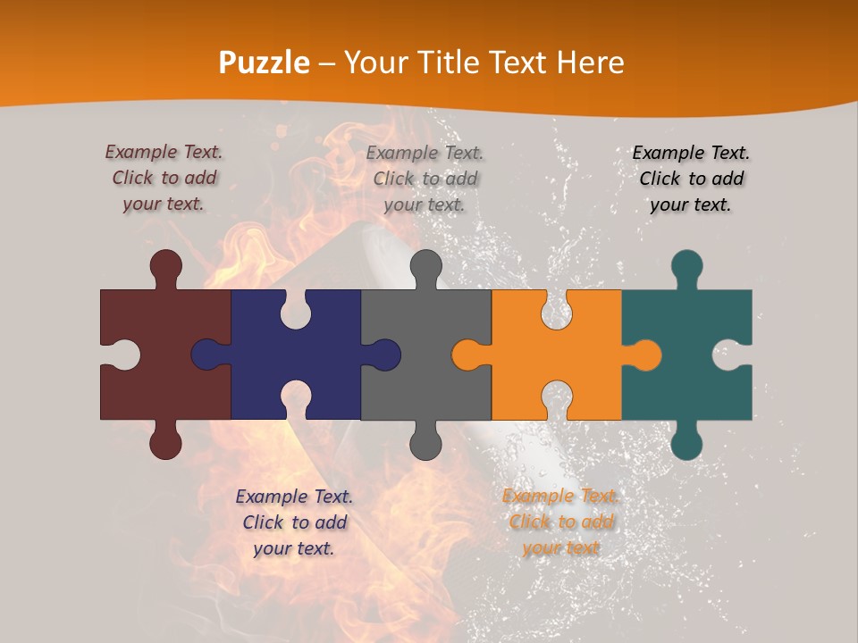 Fire Sport Rubber PowerPoint Template