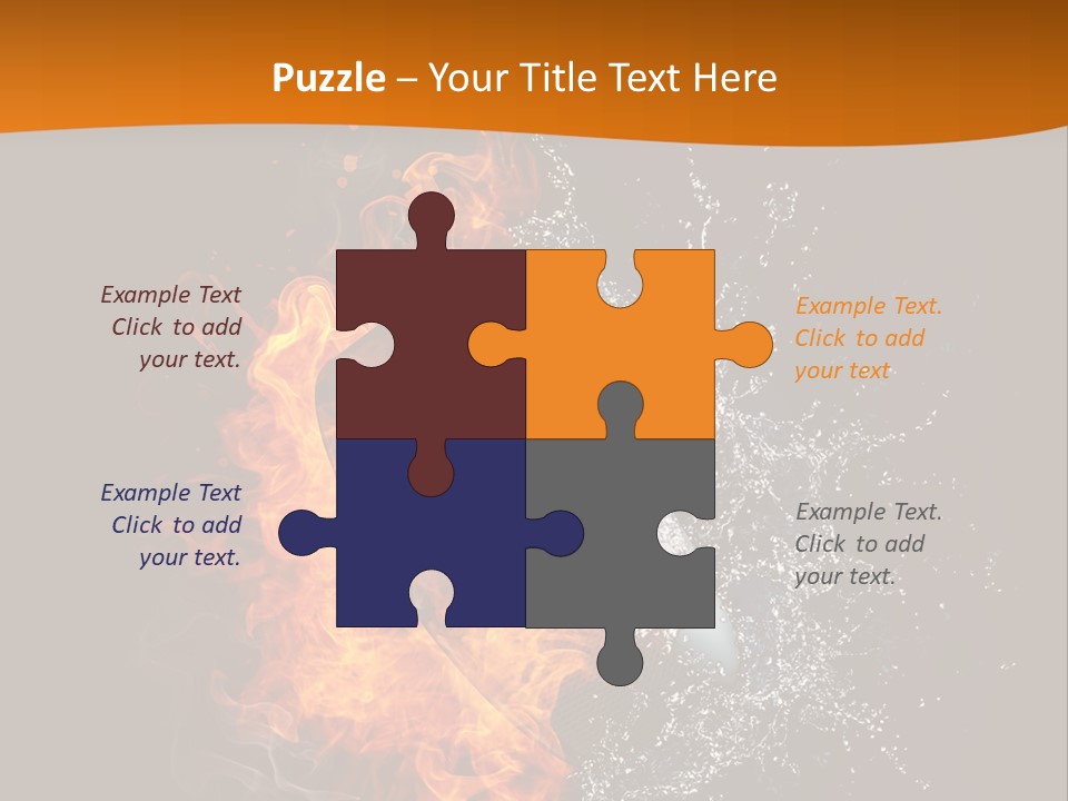 Fire Sport Rubber PowerPoint Template