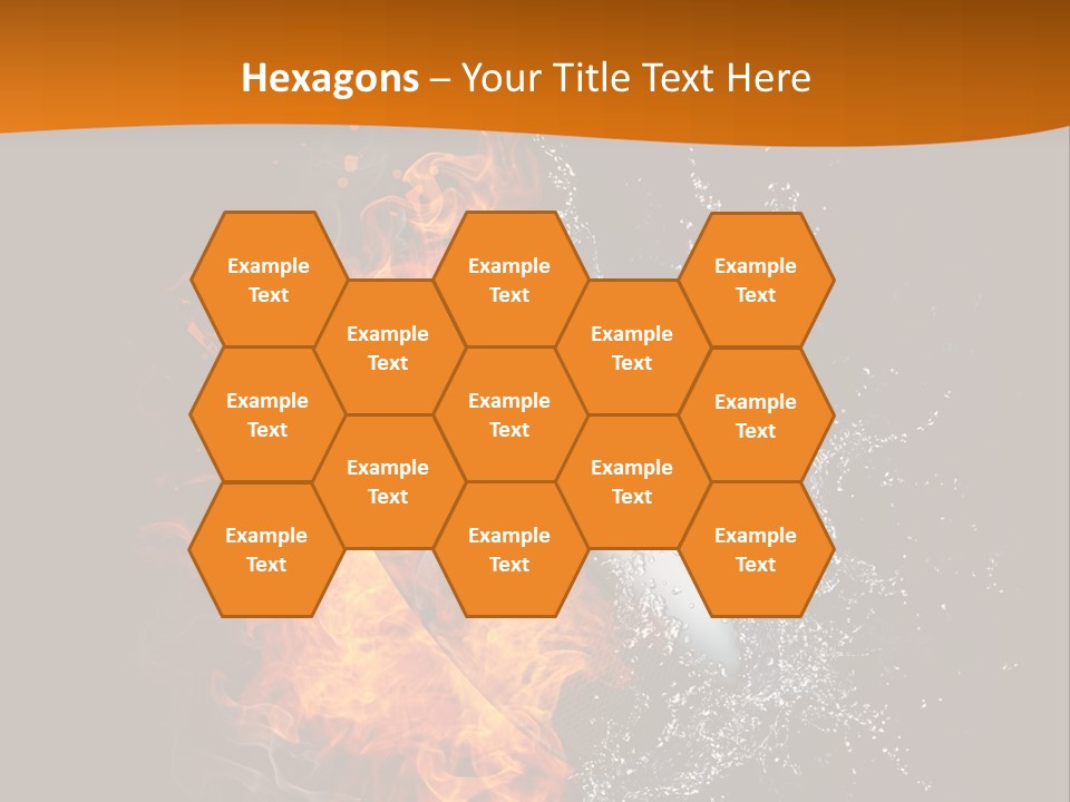 Fire Sport Rubber PowerPoint Template