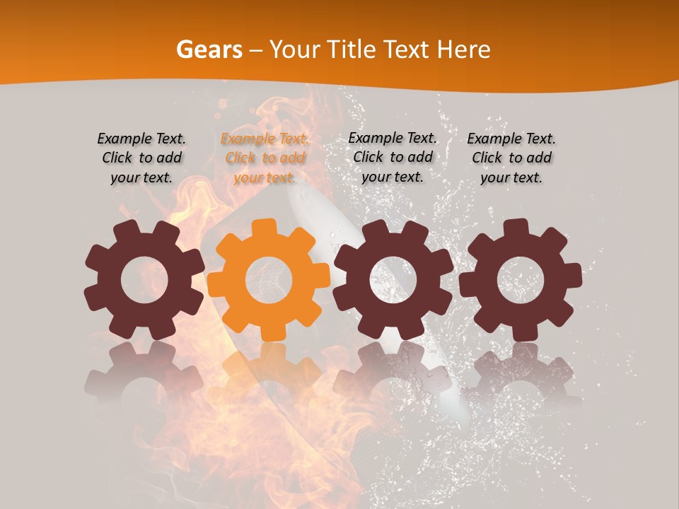 Fire Sport Rubber PowerPoint Template