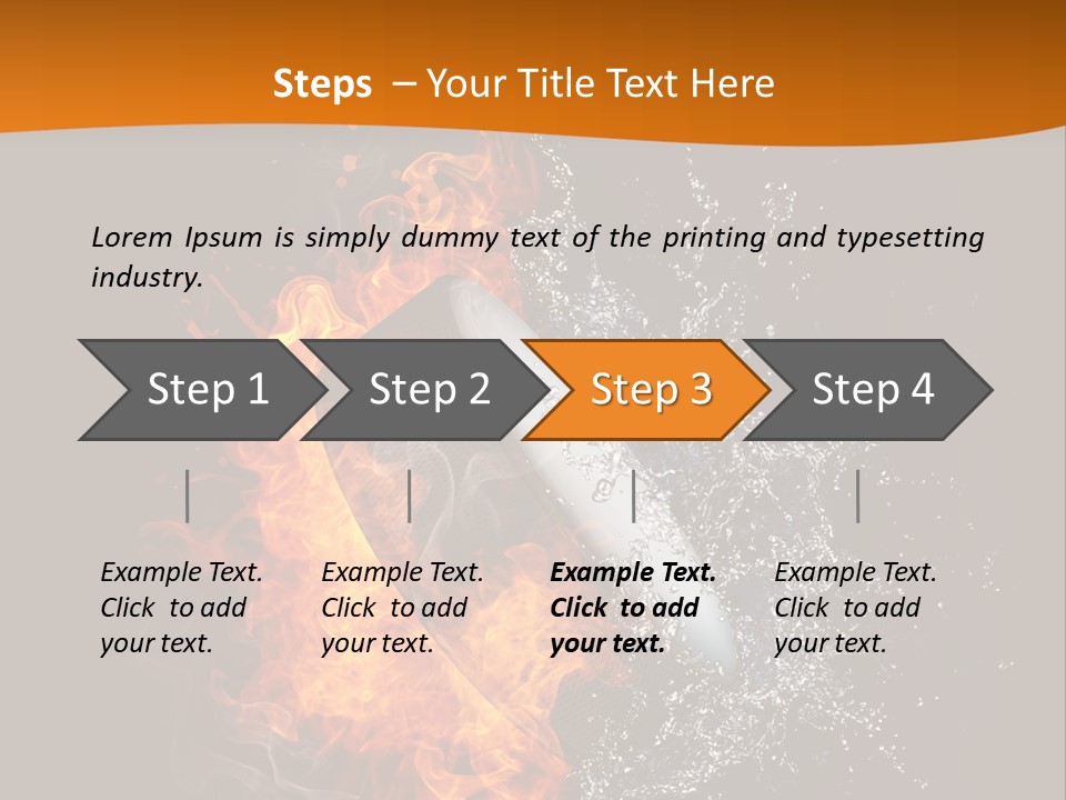 Fire Sport Rubber PowerPoint Template