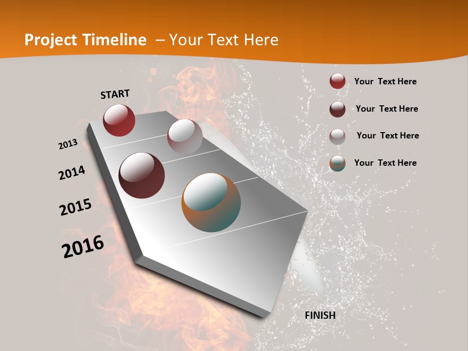 Fire Sport Rubber PowerPoint Template