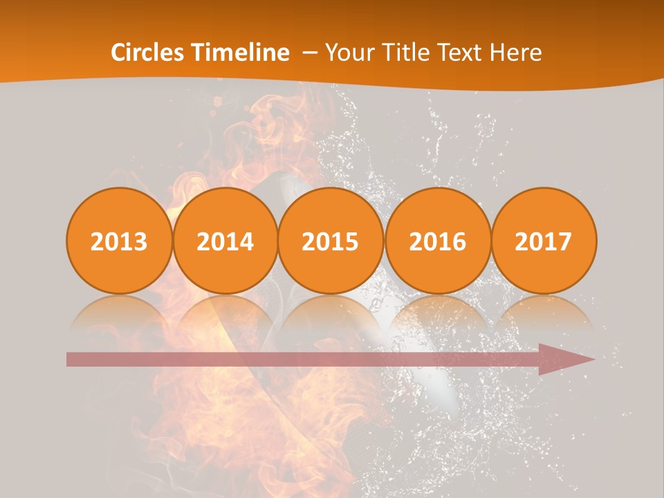 Fire Sport Rubber PowerPoint Template