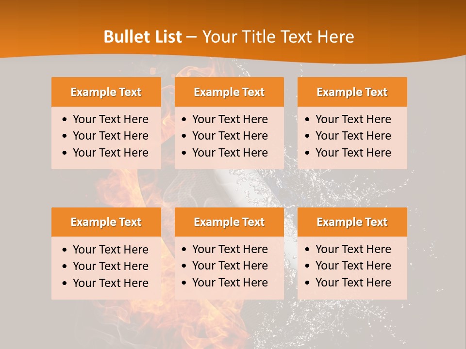 Fire Sport Rubber PowerPoint Template