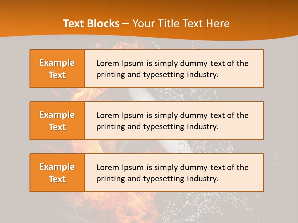 Fire Sport Rubber PowerPoint Template