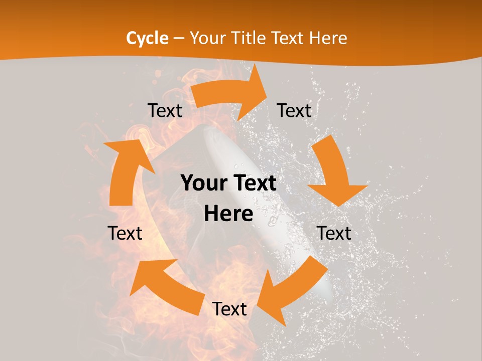 Fire Sport Rubber PowerPoint Template