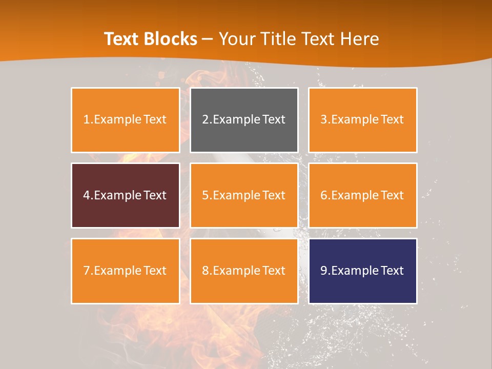 Fire Sport Rubber PowerPoint Template