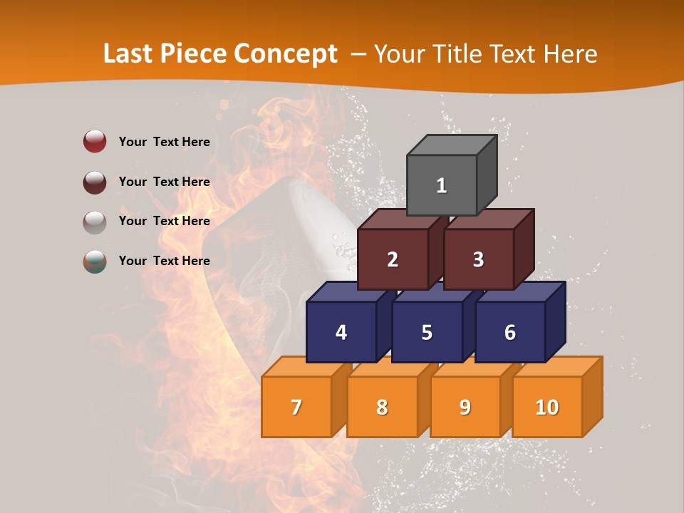 Fire Sport Rubber PowerPoint Template
