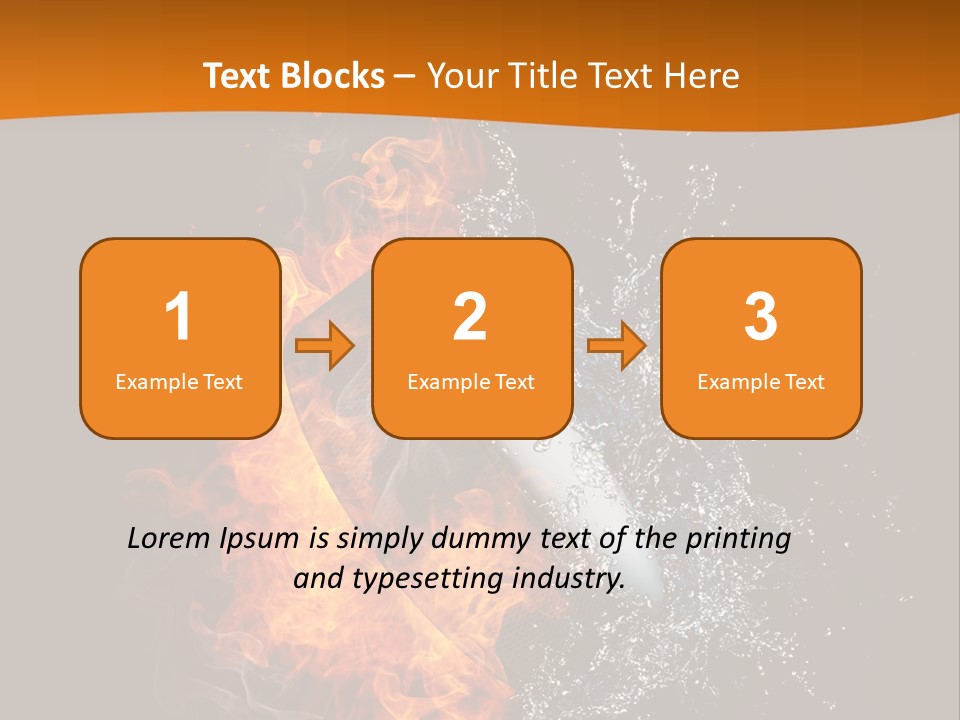 Fire Sport Rubber PowerPoint Template