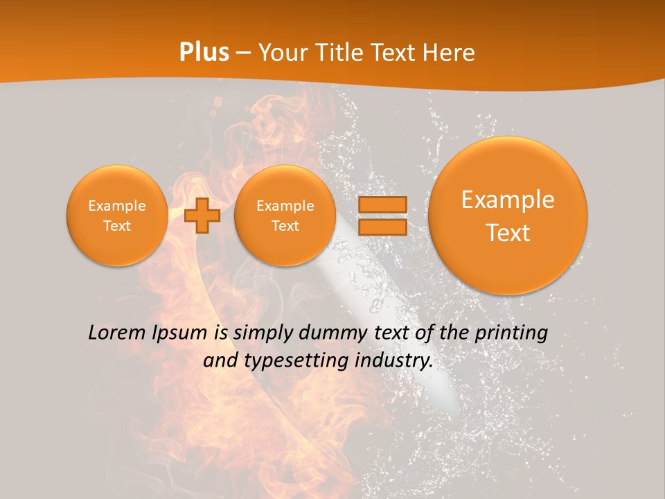 Fire Sport Rubber PowerPoint Template