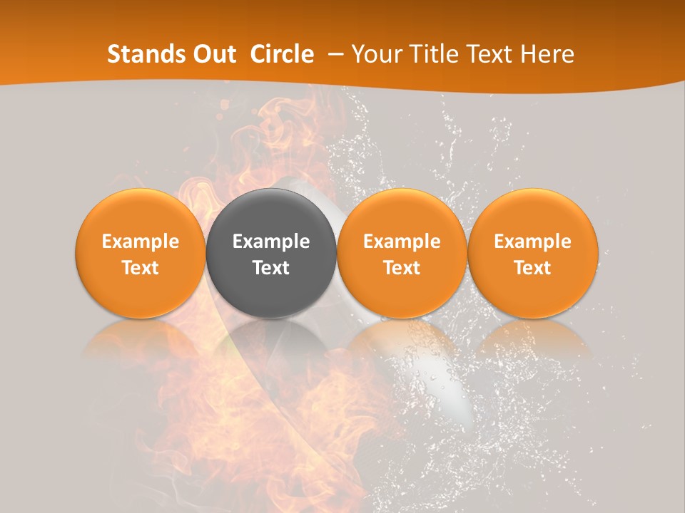 Fire Sport Rubber PowerPoint Template