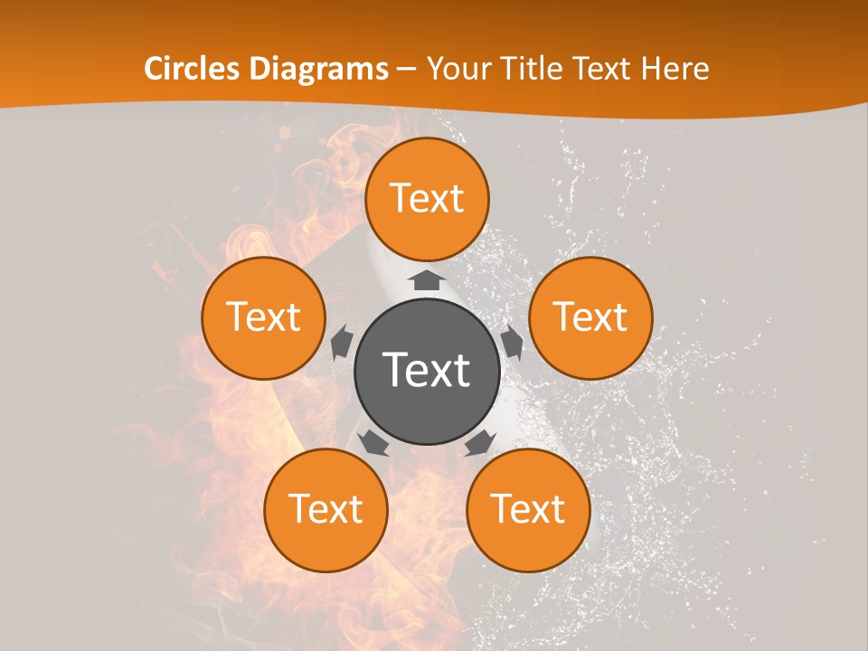 Fire Sport Rubber PowerPoint Template