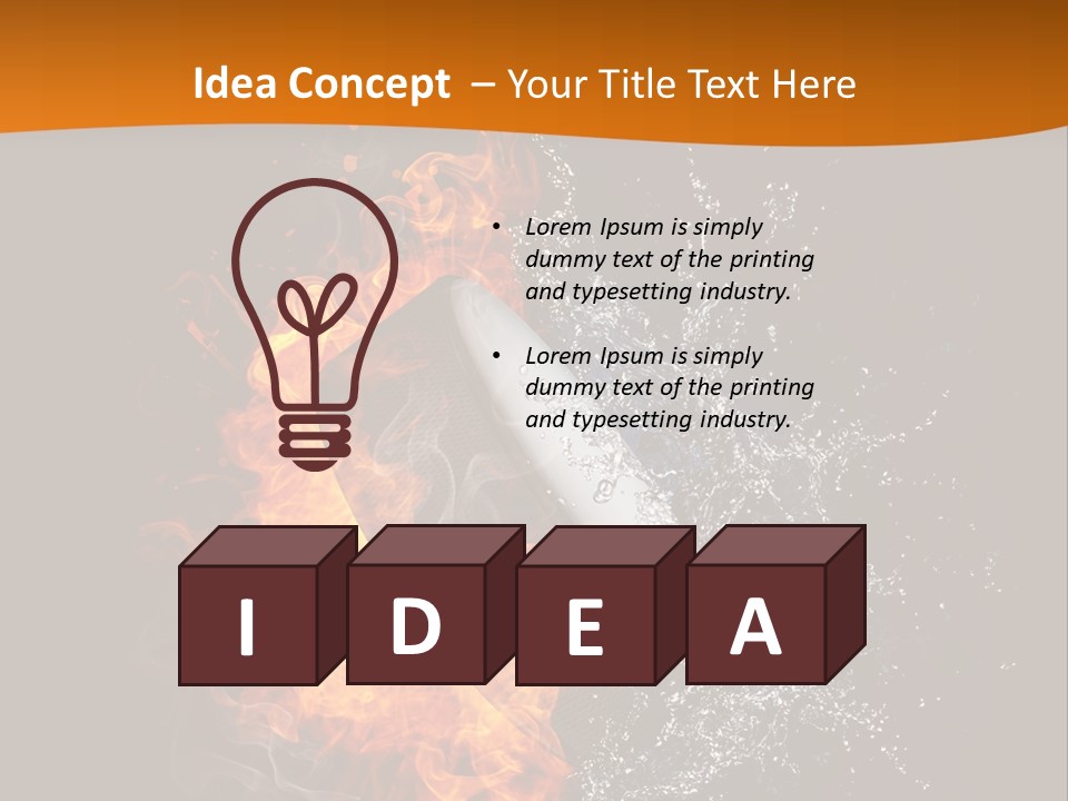 Fire Sport Rubber PowerPoint Template