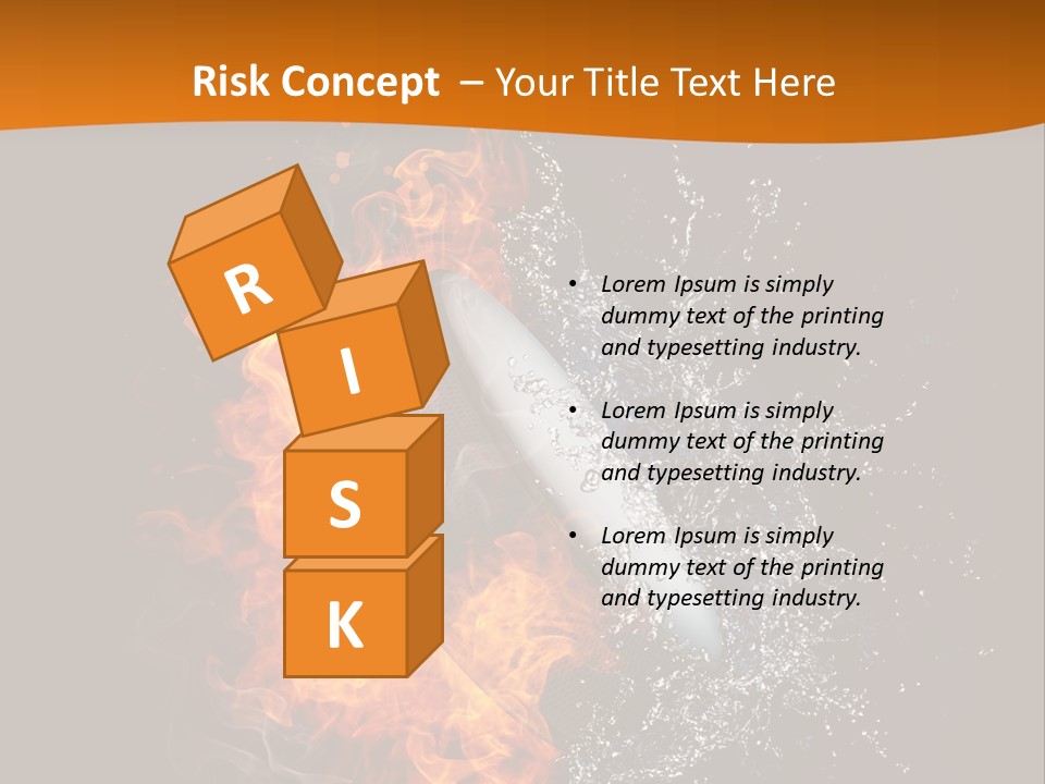 Fire Sport Rubber PowerPoint Template