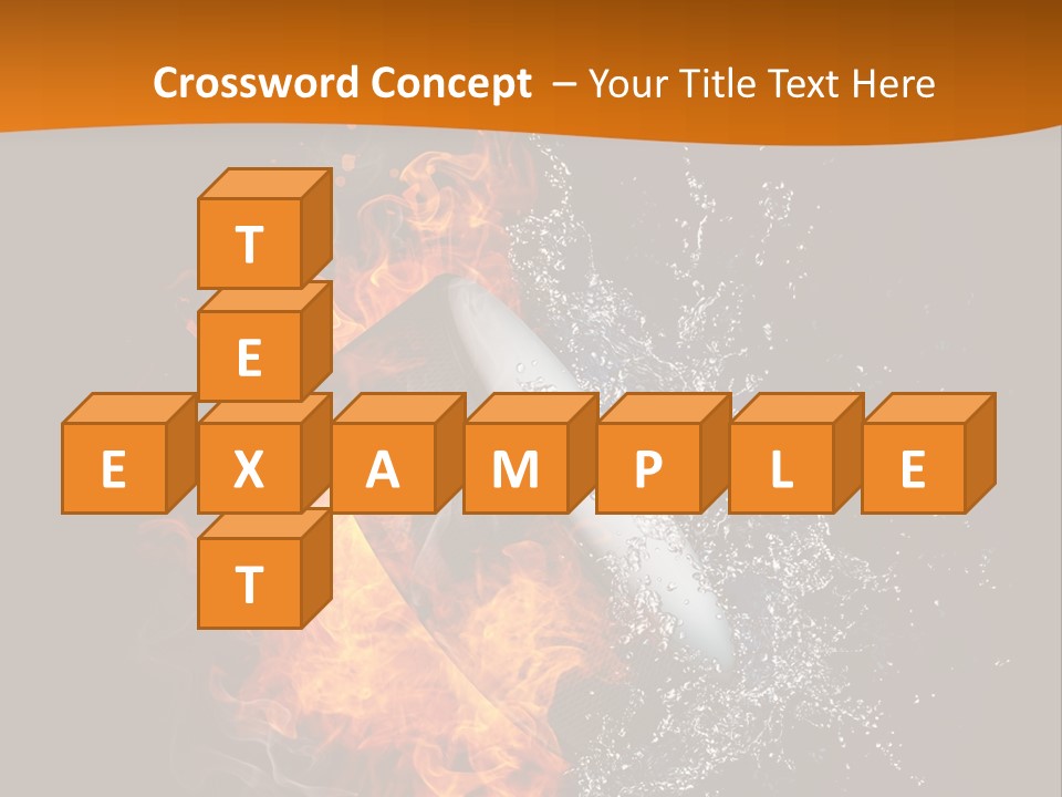 Fire Sport Rubber PowerPoint Template