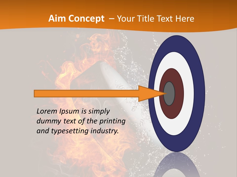 Fire Sport Rubber PowerPoint Template