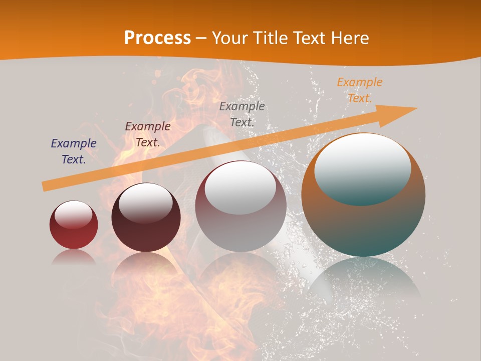 Fire Sport Rubber PowerPoint Template