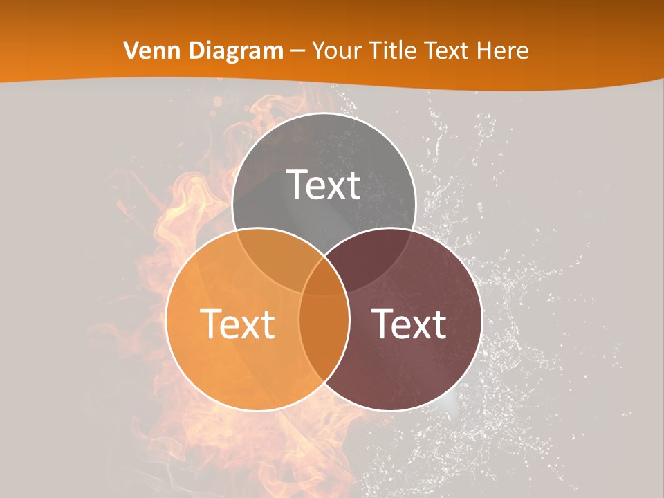 Fire Sport Rubber PowerPoint Template