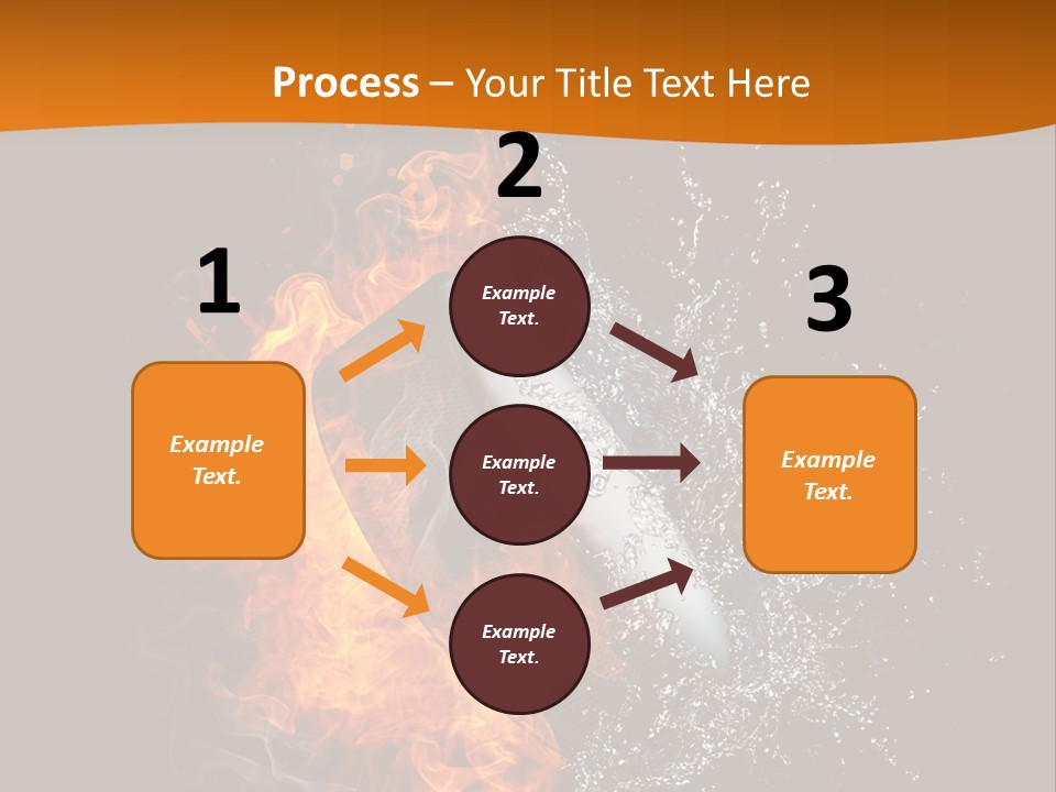 Fire Sport Rubber PowerPoint Template