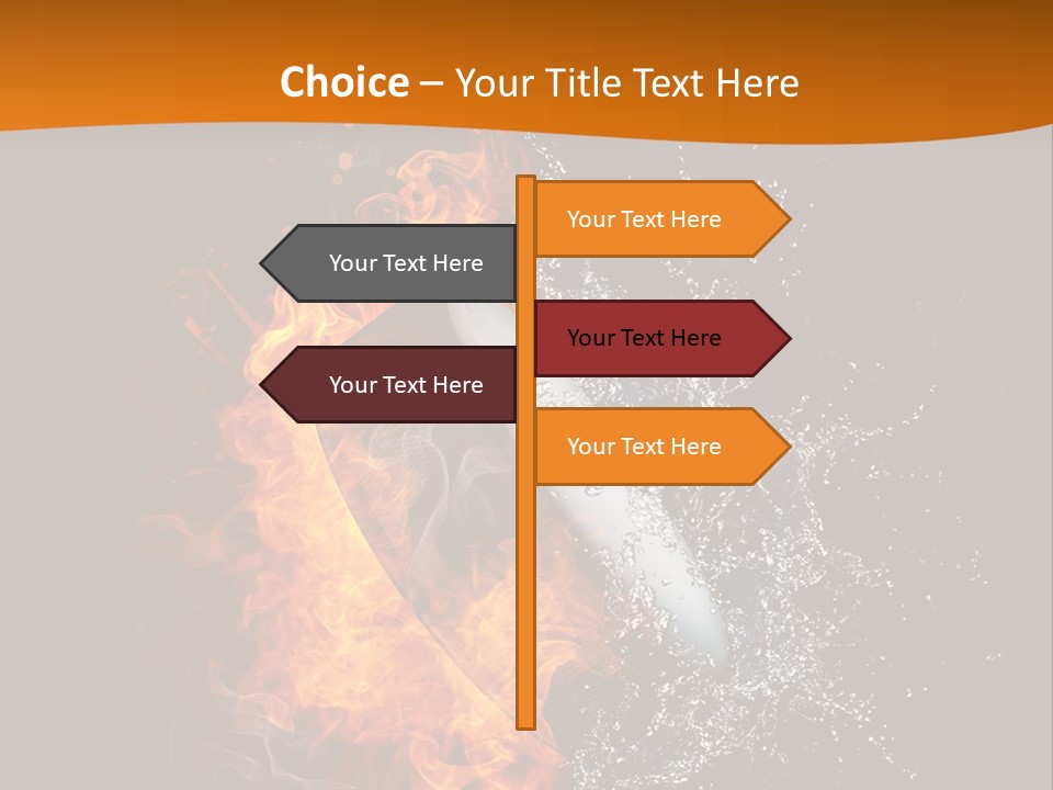 Fire Sport Rubber PowerPoint Template