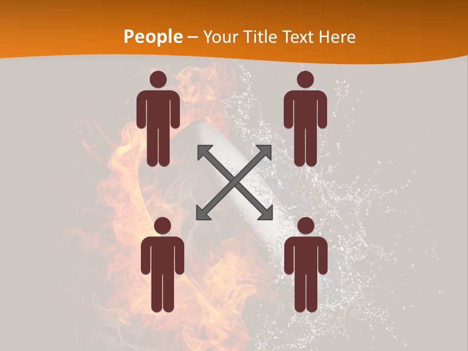 Fire Sport Rubber PowerPoint Template