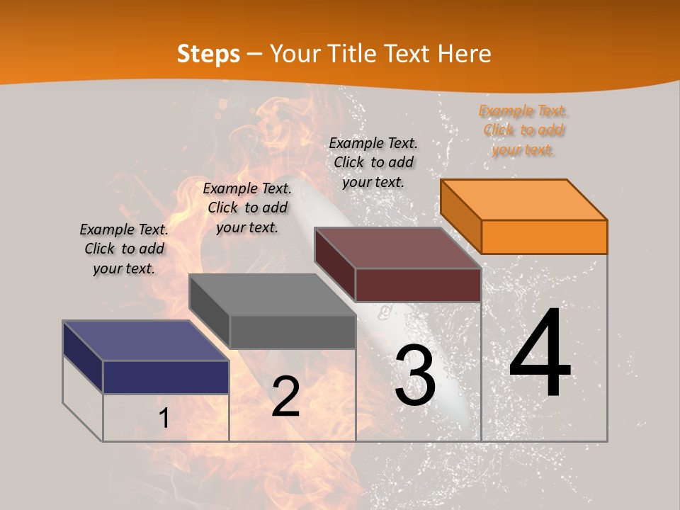 Fire Sport Rubber PowerPoint Template