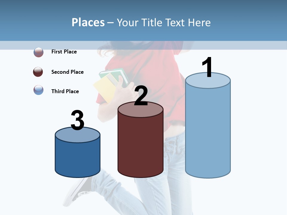 Woman Running Freedom PowerPoint Template