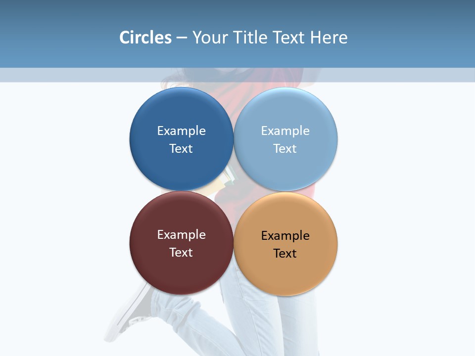 Woman Running Freedom PowerPoint Template