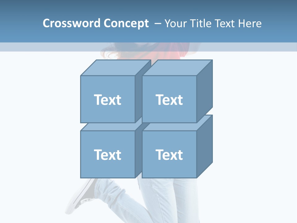 Woman Running Freedom PowerPoint Template