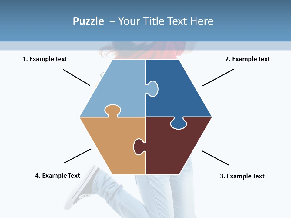 Woman Running Freedom PowerPoint Template