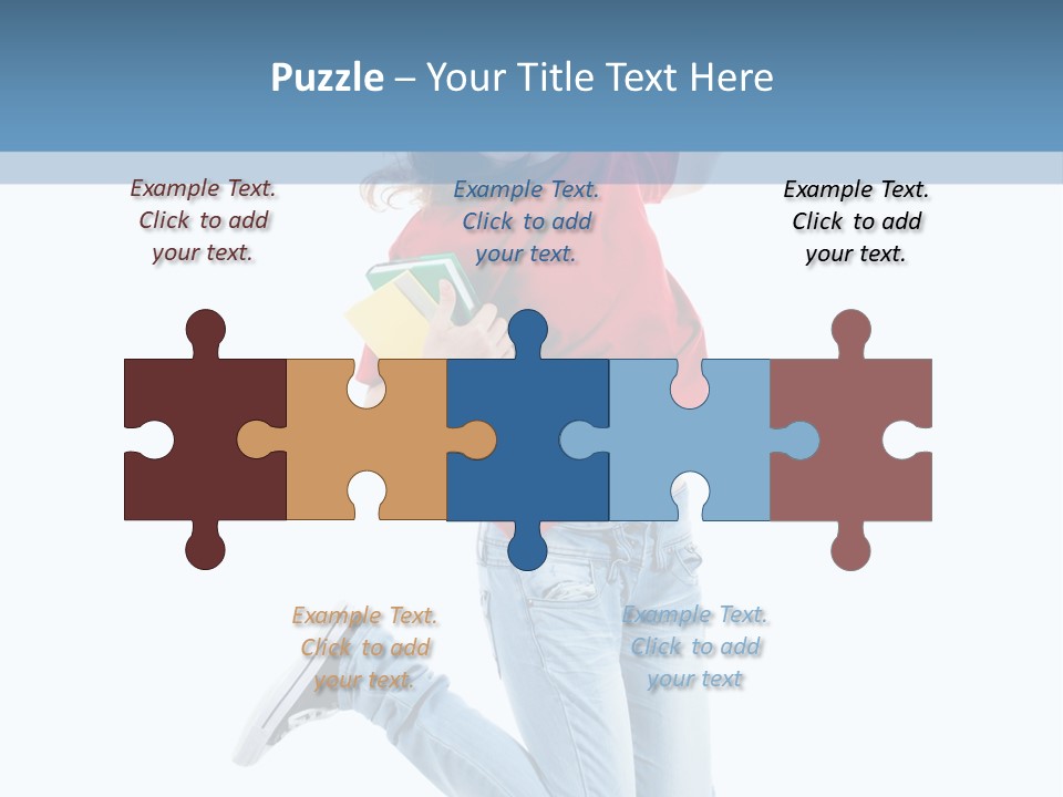 Woman Running Freedom PowerPoint Template