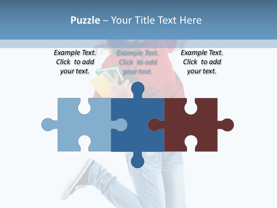 Woman Running Freedom PowerPoint Template