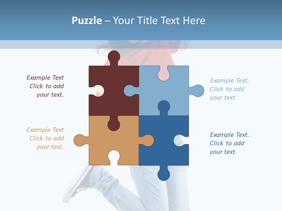 Woman Running Freedom PowerPoint Template