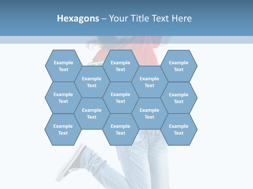 Woman Running Freedom PowerPoint Template