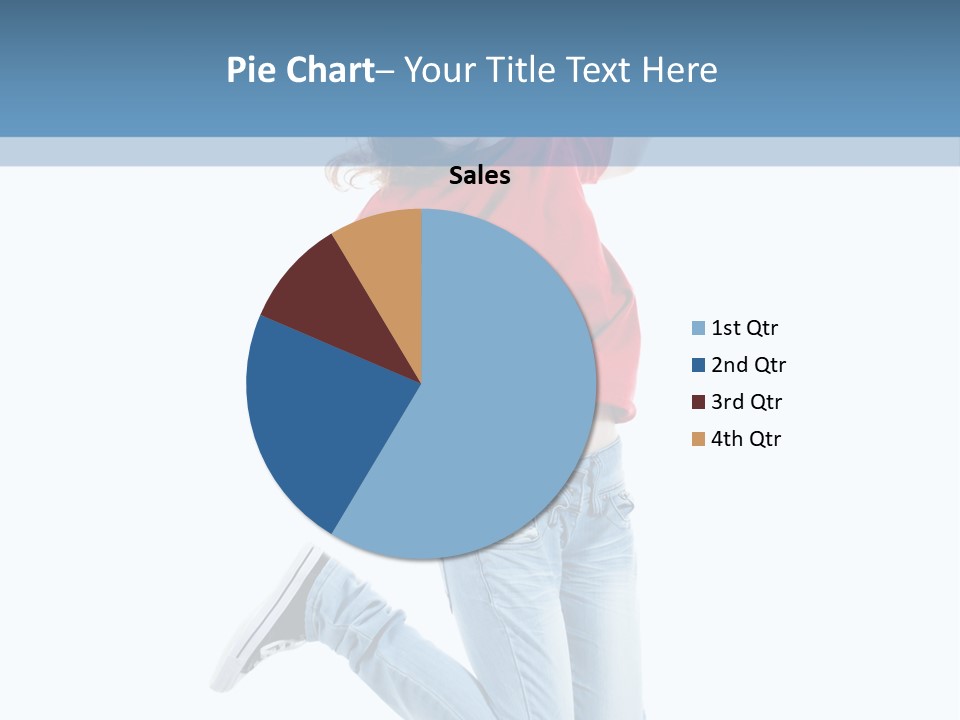 Woman Running Freedom PowerPoint Template
