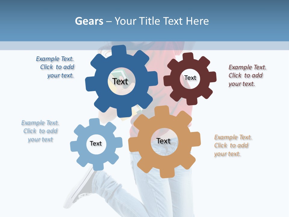 Woman Running Freedom PowerPoint Template