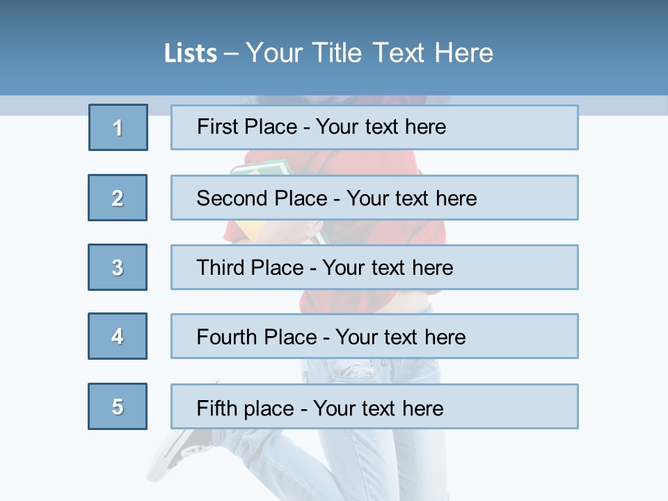 Woman Running Freedom PowerPoint Template