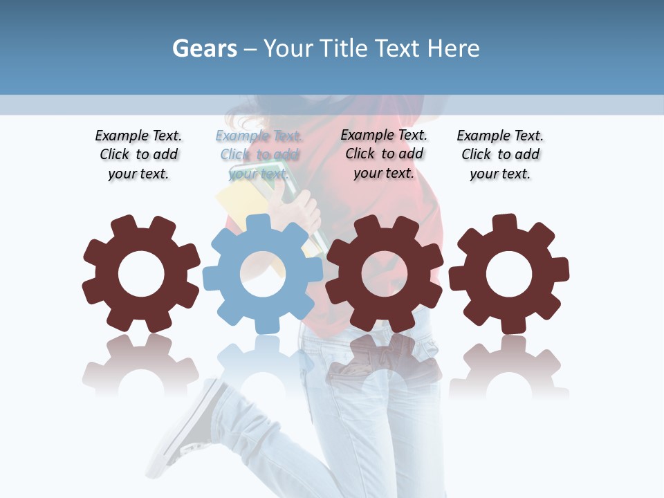 Woman Running Freedom PowerPoint Template