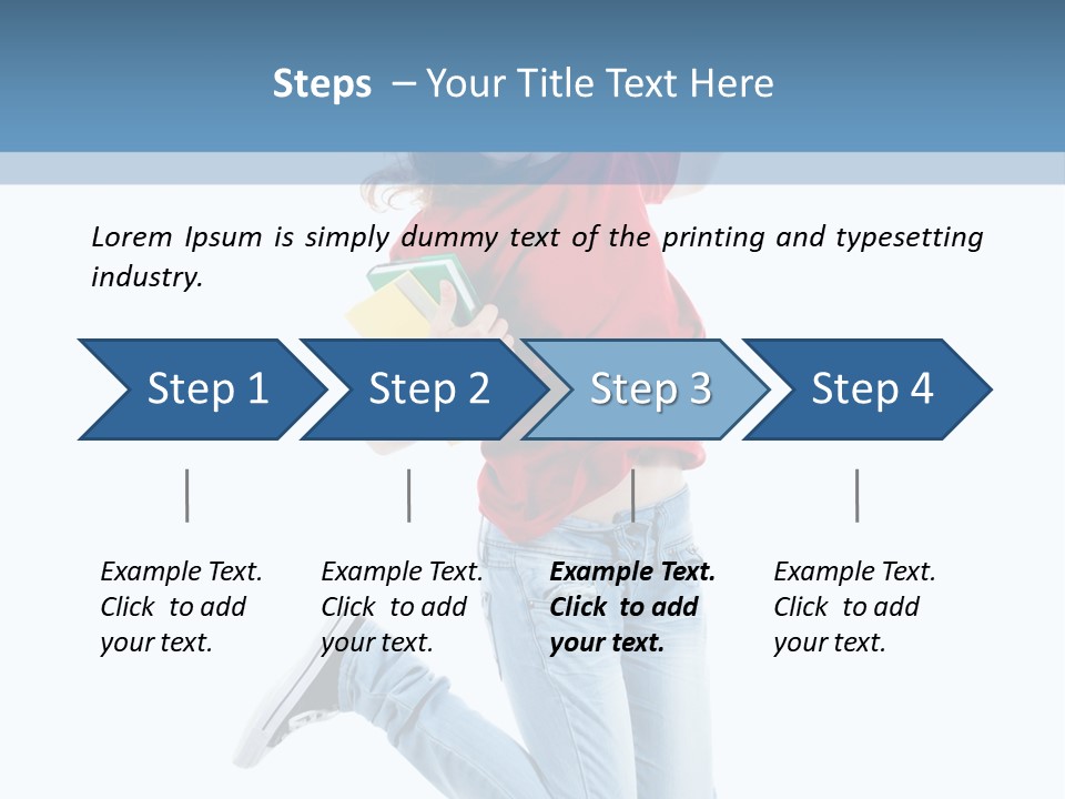 Woman Running Freedom PowerPoint Template