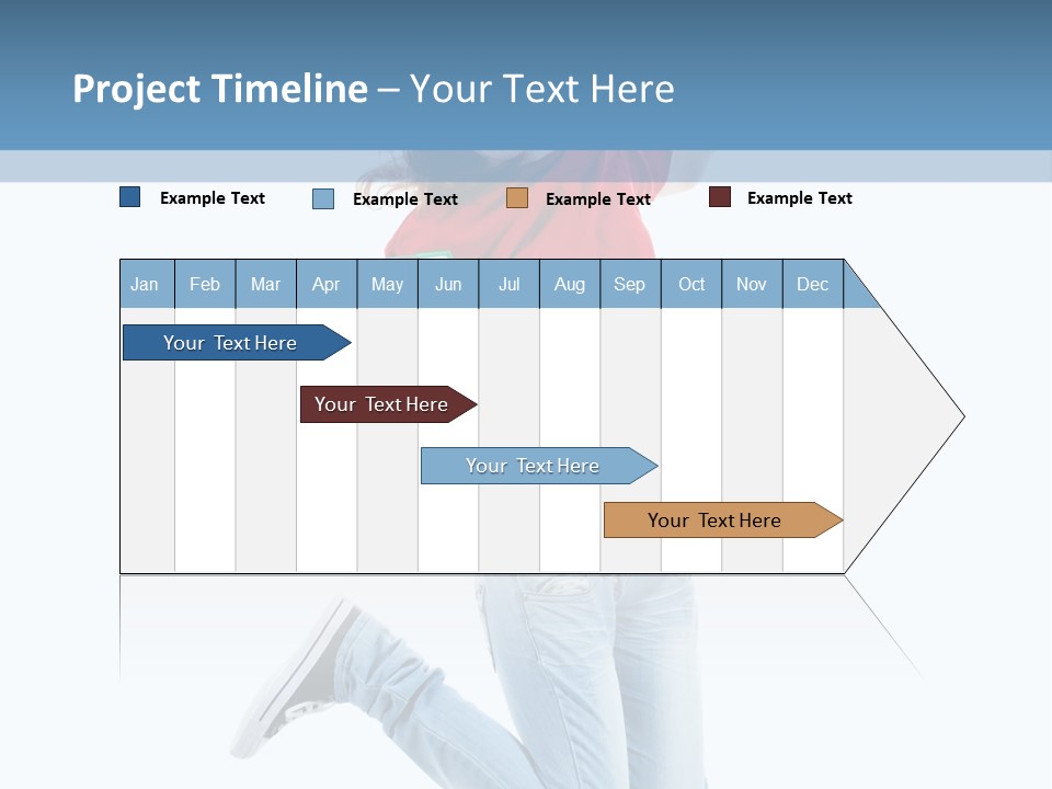 Woman Running Freedom PowerPoint Template