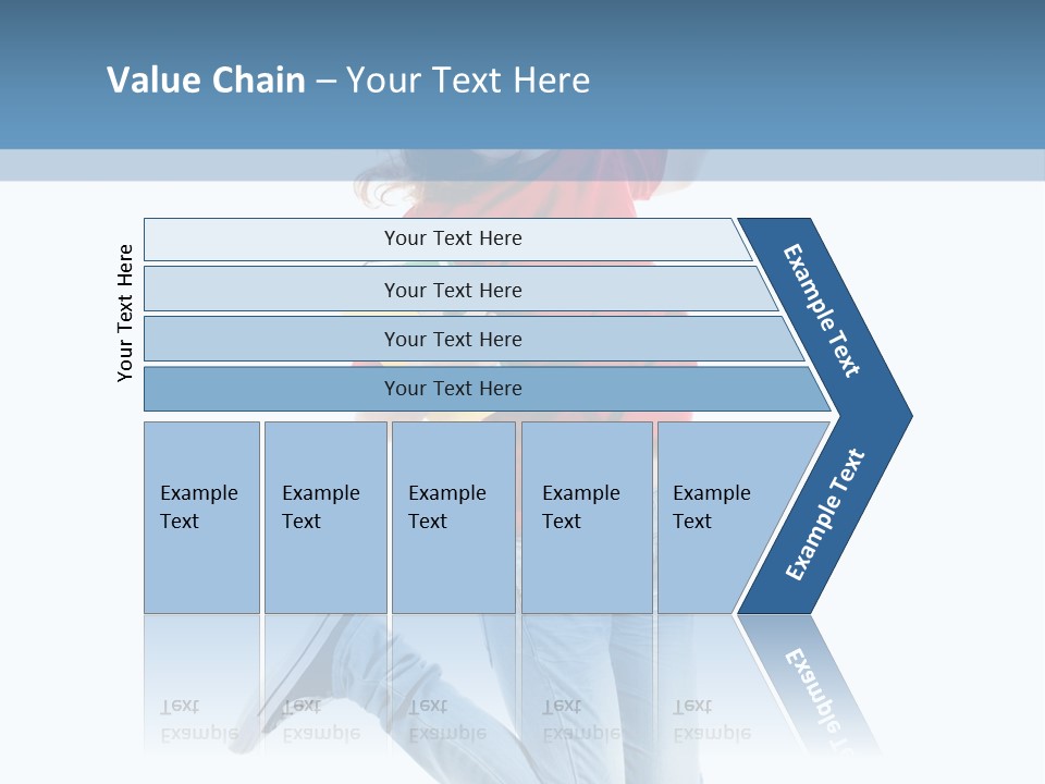 Woman Running Freedom PowerPoint Template