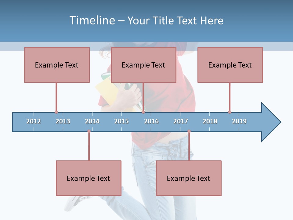 Woman Running Freedom PowerPoint Template