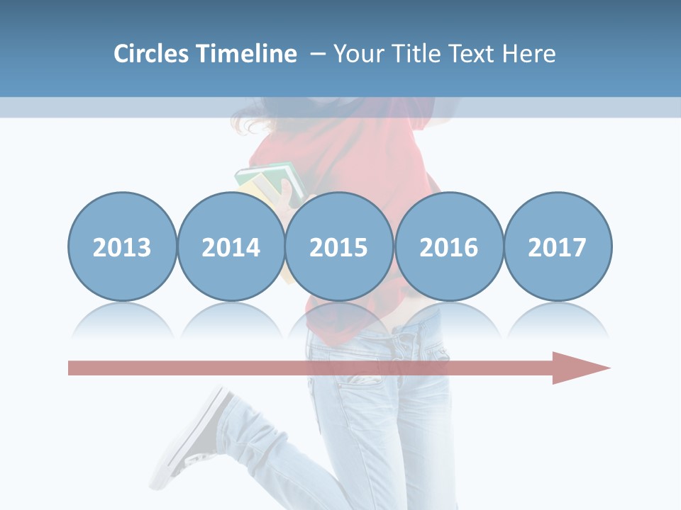 Woman Running Freedom PowerPoint Template